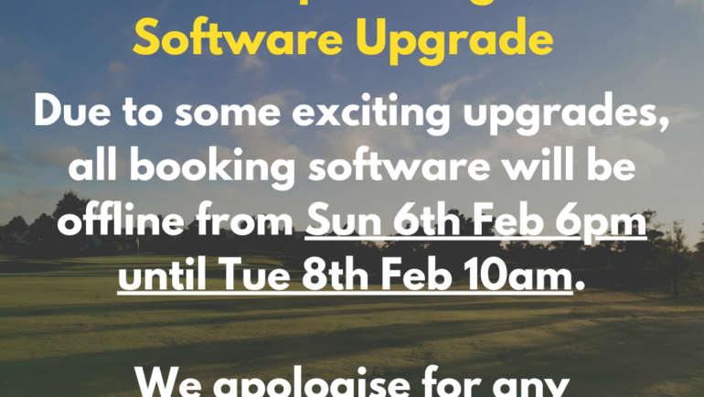 Booking Software Upgrade